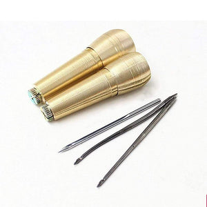 Planet Gates Copper Handle Canvas Leather Tent Sewing Awl Shoes Repair Tool Punch Hand Stitching Leather Craft Needle Sewing Supplies