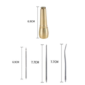 Planet Gates Copper Handle Canvas Leather Tent Sewing Awl Shoes Repair Tool Punch Hand Stitching Leather Craft Needle Sewing Supplies