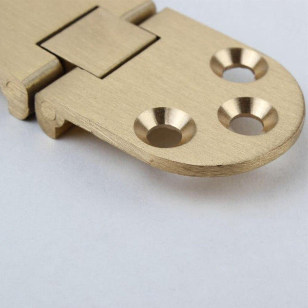 Copper Semi-circular Folding Hinge Thickening Countertop Hinge 180 Degree Flap Hinge Round Table Hinge