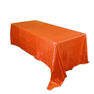 Planet Gates Coral Orange / 90 x 132 inch 90 x 132 inch Rectangular Satin Tablecloth White/Black Tablecloths Table Cover for Wedding Party Restaurant Banquet Decorations