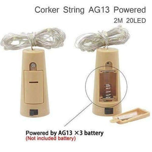 Planet Gates Corker String / Warm White / 10M 1-10M Silver Wire LED String lights night light Holiday lighting For Garland Fairy Christmas Tree Wedding Party Decoration