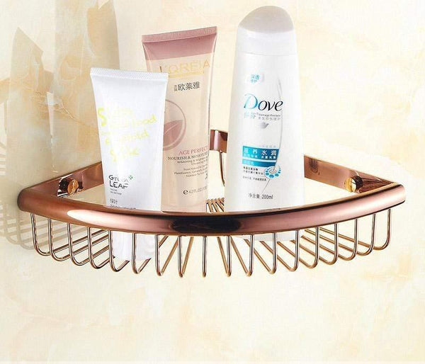 Planet Gates Corner Shelf 1 Tier Gold Bathroom Accessories Brass Wall Mounted Toilet Brush Paper Towel Holder Rack Glass Shelf Bath Hardware Set