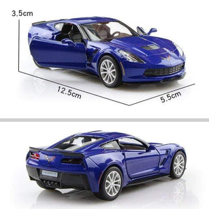 Planet Gates Corvette C7 Blue 1:36 Alloy Car Honda Acura Chevrolet Dodge Golf RMZ city Diecasts Toy Vehicles Simulation Exquisite Model 5 Inch Children Gifts