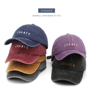 Planet Gates Cotton Baseball Cap for Men and Women CHANCE Embroidered Hats Casual Retro Snapback Hat Summer Sun Caps Unisex Gorras
