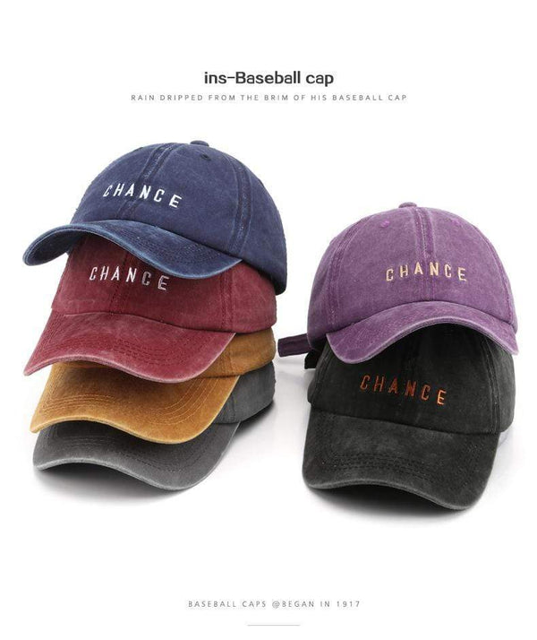 Planet Gates Cotton Baseball Cap for Men and Women CHANCE Embroidered Hats Casual Retro Snapback Hat Summer Sun Caps Unisex Gorras