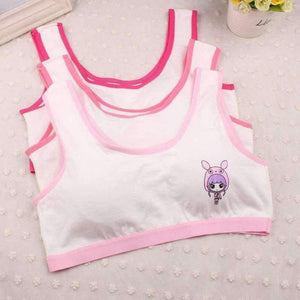 Planet Gates Cotton Cartoon Bra For Young Girls Kids Teenage Underwear Wireless Small Training Puberty Bras Undergarment Clothes