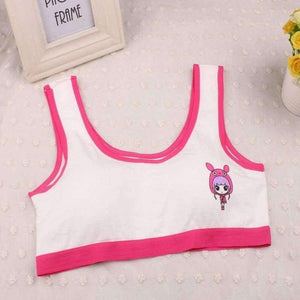 Planet Gates Cotton Cartoon Bra For Young Girls Kids Teenage Underwear Wireless Small Training Puberty Bras Undergarment Clothes
