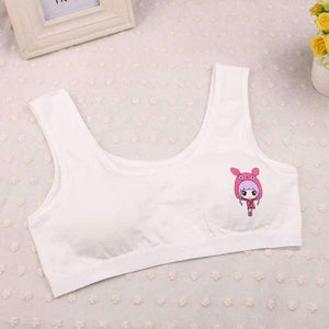 Planet Gates Cotton Cartoon Bra For Young Girls Kids Teenage Underwear Wireless Small Training Puberty Bras Undergarment Clothes