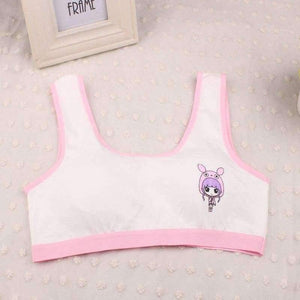 Planet Gates Cotton Cartoon Bra For Young Girls Kids Teenage Underwear Wireless Small Training Puberty Bras Undergarment Clothes