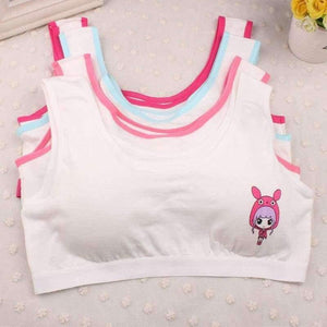 Planet Gates Cotton Cartoon Bra For Young Girls Kids Teenage Underwear Wireless Small Training Puberty Bras Undergarment Clothes