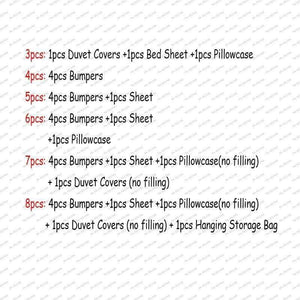 Planet Gates Cotton Cartoon Soft Baby Bedding Sets Gray Elephant  Baby Crib bumper Include Pillow/ Bumpers/ Sheet/Quilt Cover Baby Bumpers