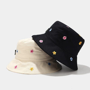 Planet Gates Cotton flower embroidery Bucket Hat Fisherman Hat outdoor travel hat Sun Cap Hats for Men and Women 250