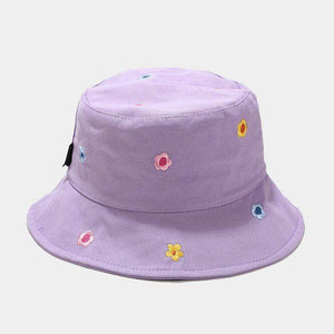 Planet Gates Cotton flower embroidery Bucket Hat Fisherman Hat outdoor travel hat Sun Cap Hats for Men and Women 250