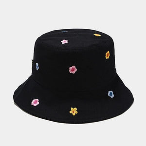 Planet Gates Cotton flower embroidery Bucket Hat Fisherman Hat outdoor travel hat Sun Cap Hats for Men and Women 250