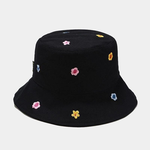 Planet Gates Cotton flower embroidery Bucket Hat Fisherman Hat outdoor travel hat Sun Cap Hats for Men and Women 250