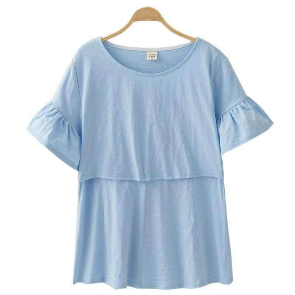 Planet Gates Cotton Maternity Clothing Breastfeeding Nursing Tops Pregnancy Shirt Clothes For Pregnant Women Plus Size Wear Summer 2018 New