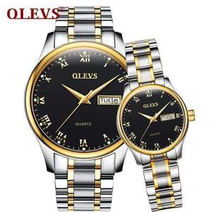 Planet Gates Couple watch 1 pair 1 Luxury Brand Lover Watch Women Waterproof Couples Watches Female Wristwatches Quartz Men Stainless Steel Watch 1Pair