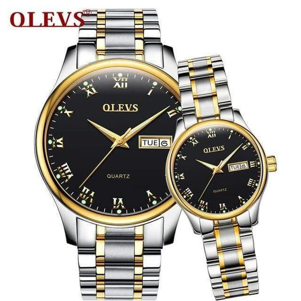 Planet Gates Couple watch 1 pair 1 Luxury Brand Lover Watch Women Waterproof Couples Watches Female Wristwatches Quartz Men Stainless Steel Watch 1Pair