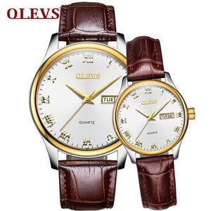 Planet Gates Couple watch 1 pair 2 Luxury Brand Lover Watch Women Waterproof Couples Watches Female Wristwatches Quartz Men Stainless Steel Watch 1Pair