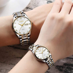 Planet Gates Couple watch 1 pair Luxury Brand Lover Watch Women Waterproof Couples Watches Female Wristwatches Quartz Men Stainless Steel Watch 1Pair