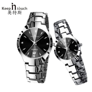 Planet Gates Couple Watches for Lovers Luminous Luxury Quartz Men and Women Lover Watch Fashion Calendar Dress Wristwatches