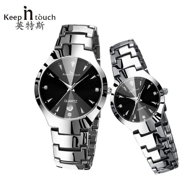Planet Gates Couple Watches for Lovers Luminous Luxury Quartz Men and Women Lover Watch Fashion Calendar Dress Wristwatches