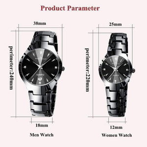 Planet Gates Couple Watches for Lovers Luminous Luxury Quartz Men and Women Lover Watch Fashion Calendar Dress Wristwatches