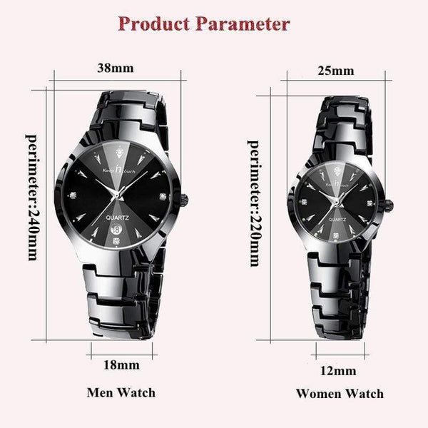 Planet Gates Couple Watches for Lovers Luminous Luxury Quartz Men and Women Lover Watch Fashion Calendar Dress Wristwatches