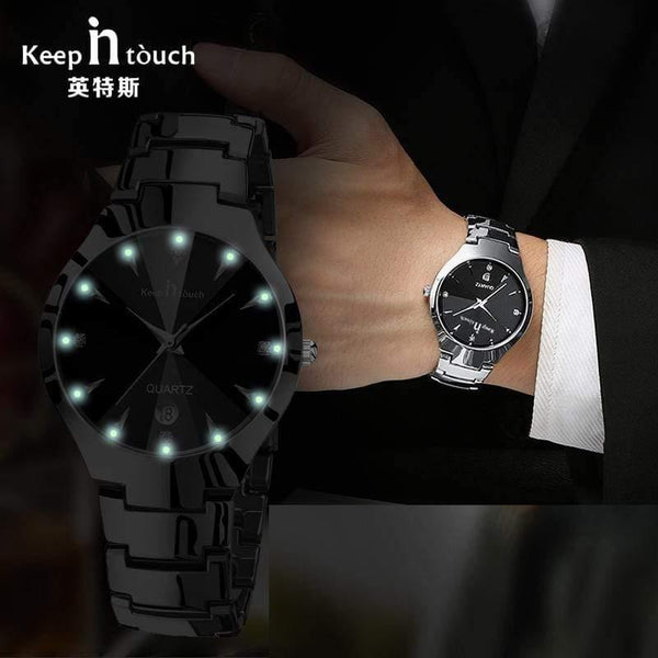 Planet Gates Couple Watches for Lovers Luminous Luxury Quartz Men and Women Lover Watch Fashion Calendar Dress Wristwatches