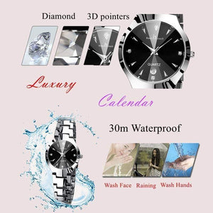 Planet Gates Couple Watches for Lovers Luminous Luxury Quartz Men and Women Lover Watch Fashion Calendar Dress Wristwatches