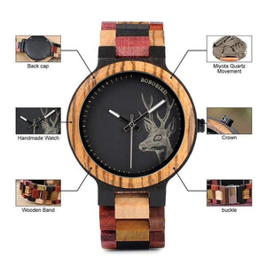 Planet Gates Couple Wooden Watches Men Women Quartz Lover's Wrist watch Ladies Elk Deer Quartz Wrist Watch gift erkek kol saati