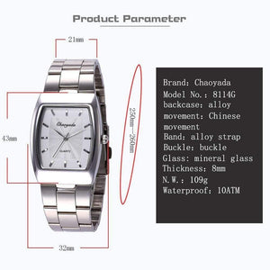 Planet Gates Couples lovers stainless steel quartz wristwatches ladies gentleman dress simple business fashion bracelet watch