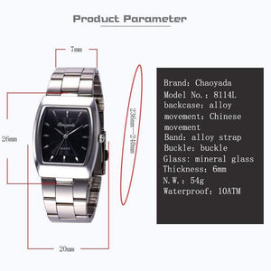 Planet Gates Couples lovers stainless steel quartz wristwatches ladies gentleman dress simple business fashion bracelet watch