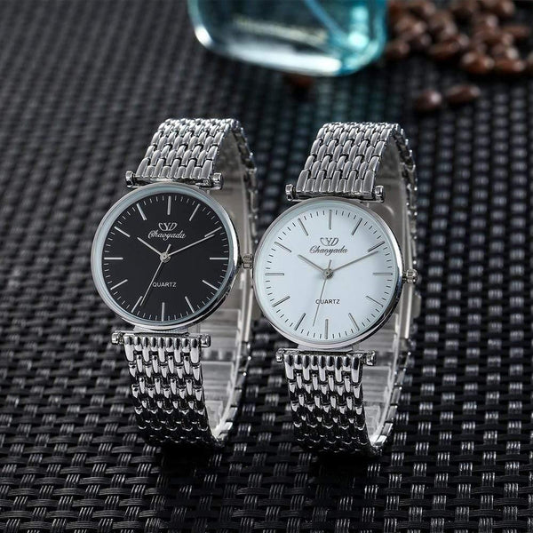 Planet Gates Couples lovers stainless steel quartz wristwatches office ladies gentleman dress simple business bracelet watch