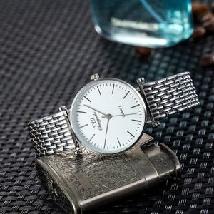 Planet Gates Couples lovers stainless steel quartz wristwatches office ladies gentleman dress simple business bracelet watch