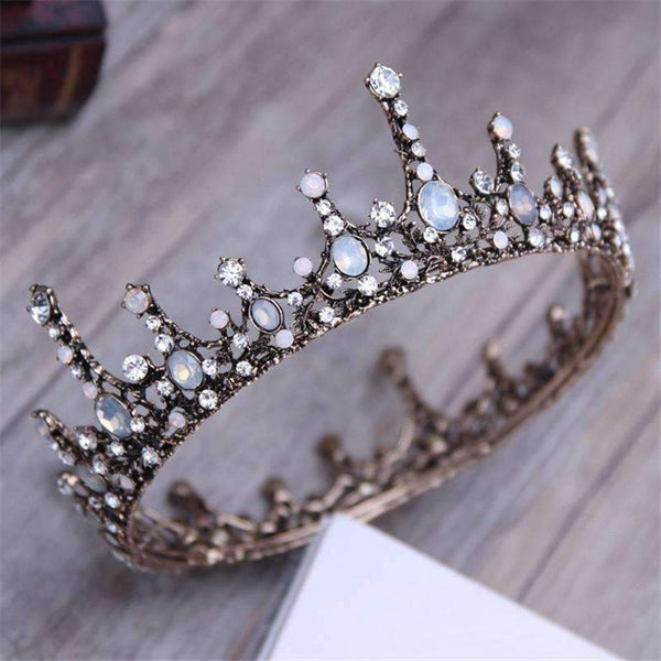 Planet Gates Court Retro Baroque Bridal Tiara Bride Queen King Crown Wedding Hair Jewelry Accessories Women Pageant Prom Headpiece