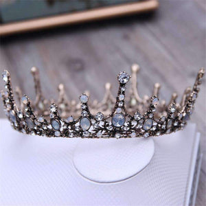 Planet Gates Court Retro Baroque Bridal Tiara Bride Queen King Crown Wedding Hair Jewelry Accessories Women Pageant Prom Headpiece