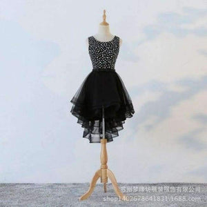 Planet Gates Court Train / 10 Weekend Black Cocktail Dresses 2018 Tops Beading Crystal The Banquet High/Low Short Birthday Party Dress Formal Prom Gowns