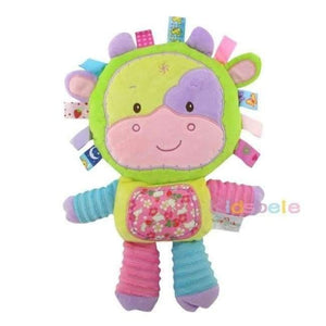 Planet Gates Cow Baby Appease Toys Ring Bell Squeaky Sound Educational Toys Soft Plush Rattles Mobiles Toys For Girls Christmas Gift