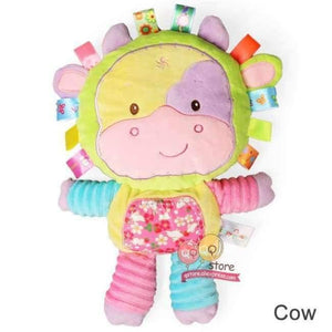 Planet Gates Cow Kids Plush Baby Rattle Stuffed Animal Cat Developing Educational Learning Toys Gift for Toddler Children 0-12 month