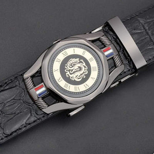 Cow Leather Men's Belt Luxury Crocodile Skin Texture High Quality   Male Leather Belt For Business Suit Automatic Buckle