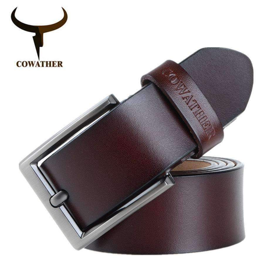 Planet Gates COWATHER 2017 men belt cow genuine leather luxury strap male belts for men new fashion classice vintage pin buckle dropshipping