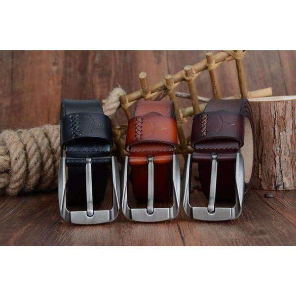 Planet Gates COWATHER Мъжки колани от естествена кожа с катарама, винтидж стил, 130 см, висококачествен мъжки колан, cinturones hombre, безплатна доставка