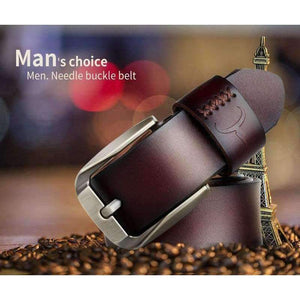 Planet Gates COWATHER Мъжки колани от естествена кожа с катарама, винтидж стил, 130 см, висококачествен мъжки колан, cinturones hombre, безплатна доставка