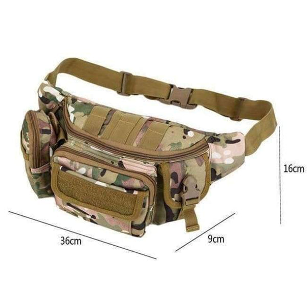 Planet Gates CP Camouflage Bag Waterproof Waist Fanny Pack Hiking Fishing Sports Hunting Waist Bags Camping Sport Bag Belt Camping Equipment