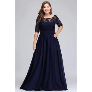 Planet Gates CPS522 Silver / 14 Party evening dresses 2018 Mother of the Bride dresses Chiffon Lace Plus size Long Evening gown Backless dress with Bow