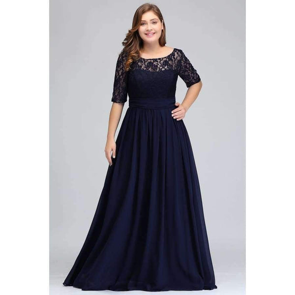 Planet Gates CPS522 Silver / 14 Party evening dresses 2018 Mother of the Bride dresses Chiffon Lace Plus size Long Evening gown Backless dress with Bow