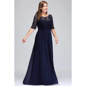 Planet Gates CPS522 Silver / 14 Party evening dresses 2018 Mother of the Bride dresses Chiffon Lace Plus size Long Evening gown Backless dress with Bow