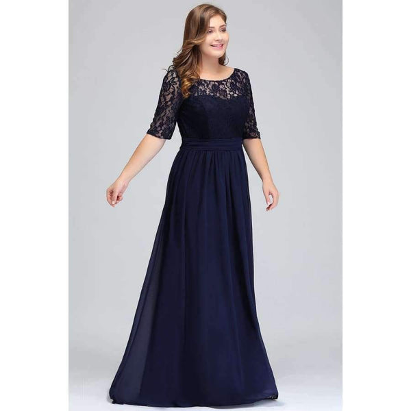 Planet Gates CPS522 Silver / 14 Party evening dresses 2018 Mother of the Bride dresses Chiffon Lace Plus size Long Evening gown Backless dress with Bow