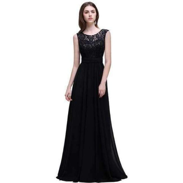 Planet Gates Cps526 black / 6 Navy Burgundy Lace Chiffon Bridesmaid Dresses Long 2017 Cheap Prom Dresses Party Gowns